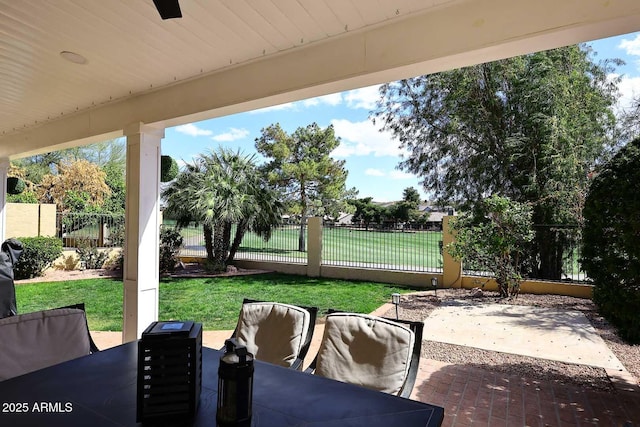 view of patio / terrace with fence