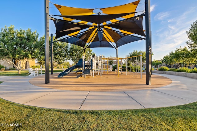 view of community jungle gym