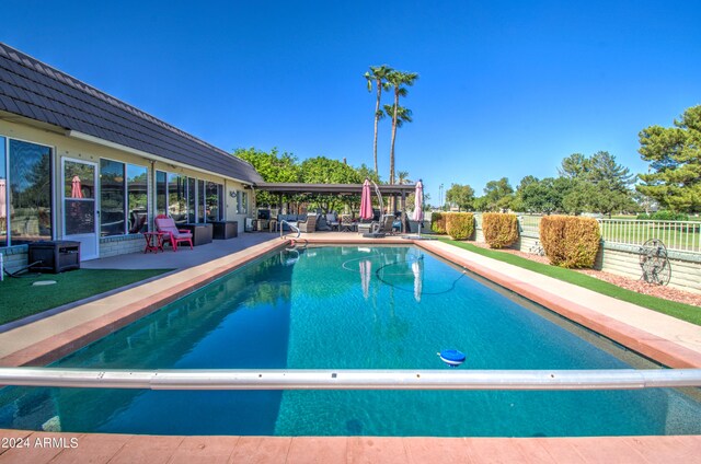 view of pool with a patio area