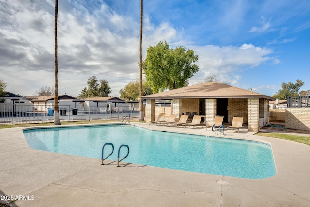 view of pool with a patio area