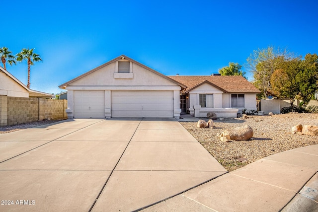 ranch-style house with a garage