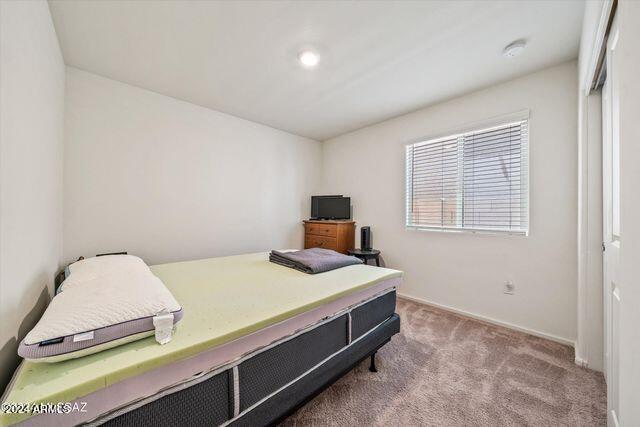 bedroom featuring carpet flooring