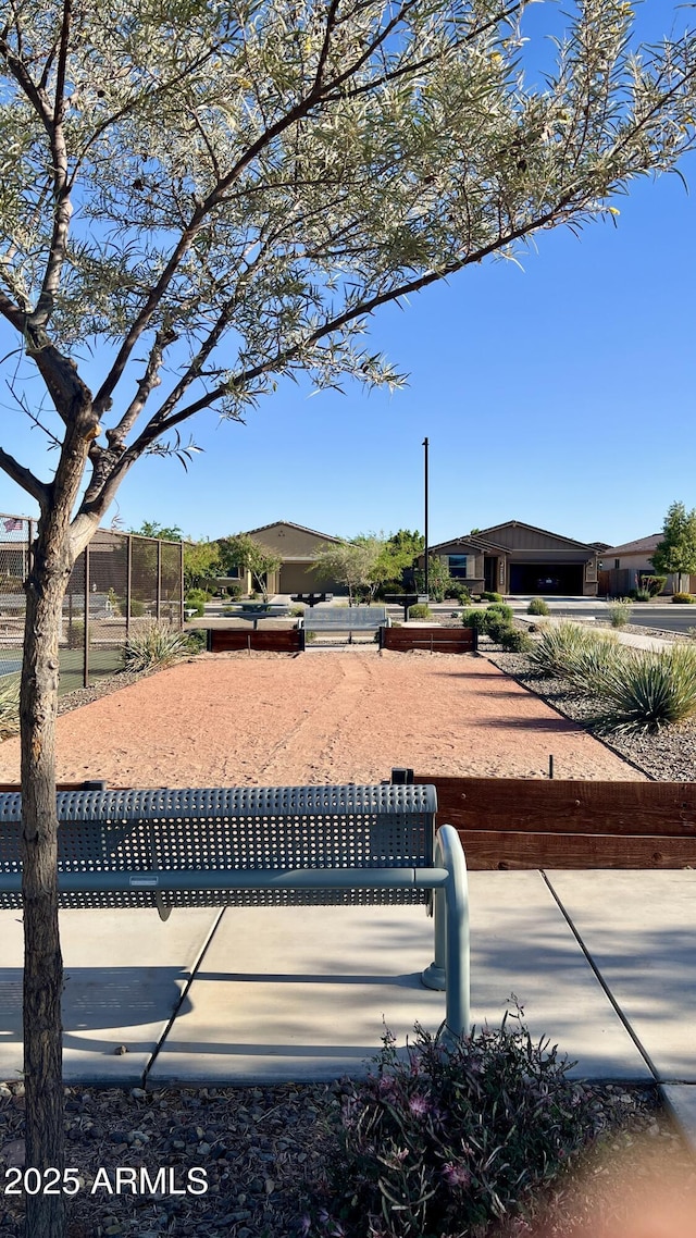 exterior space featuring fence