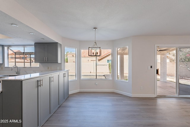 16609 S 41st St, Phoenix, AZ 85048 - kitchen with light wood-type flooring, light countertops, healthy amount of natural light, and a textured ceiling
