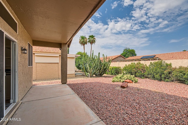 view of yard featuring a patio area