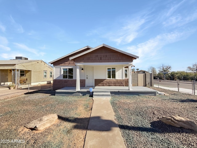 view of front of house with a porch