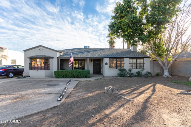 view of ranch-style home