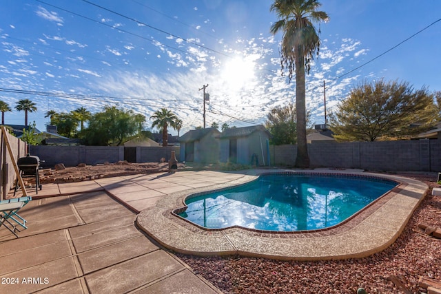 view of pool with a patio