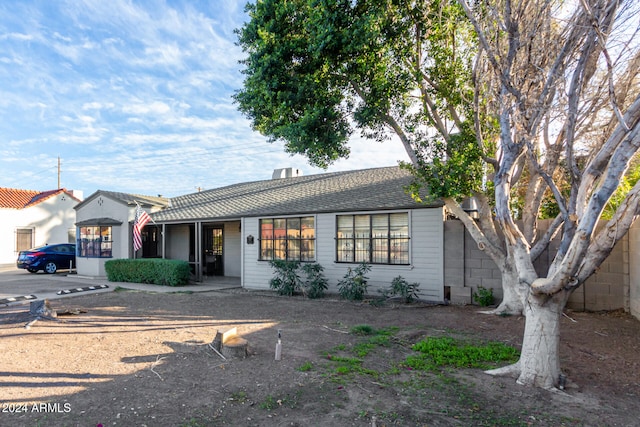 view of ranch-style home