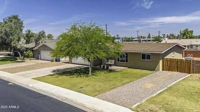 308 E Ln Jolla Dr, Tempe, AZ 85282 - ranch-style home with concrete driveway, an attached garage, roof with shingles, and brick siding