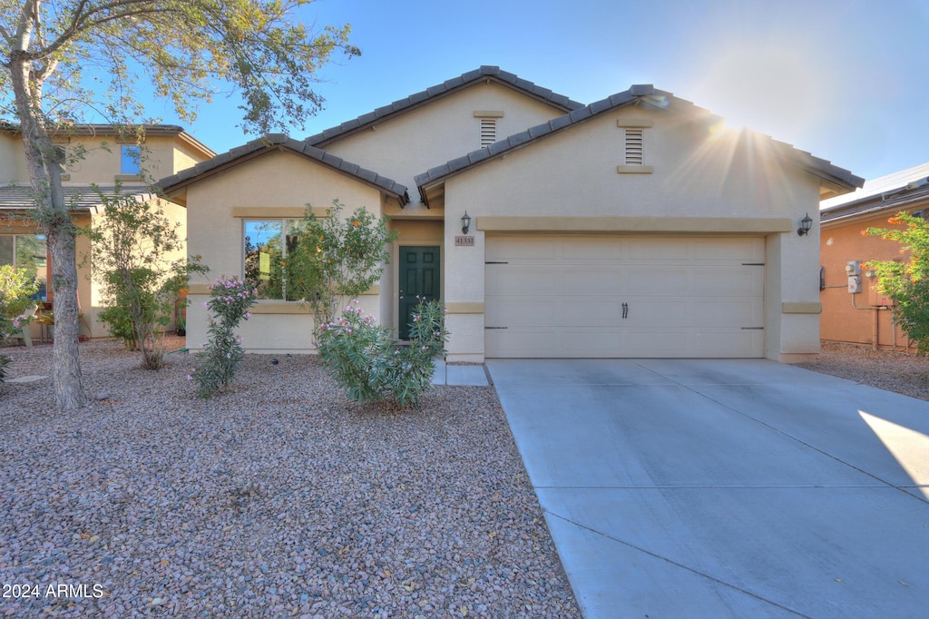 view of front of home featuring a garage