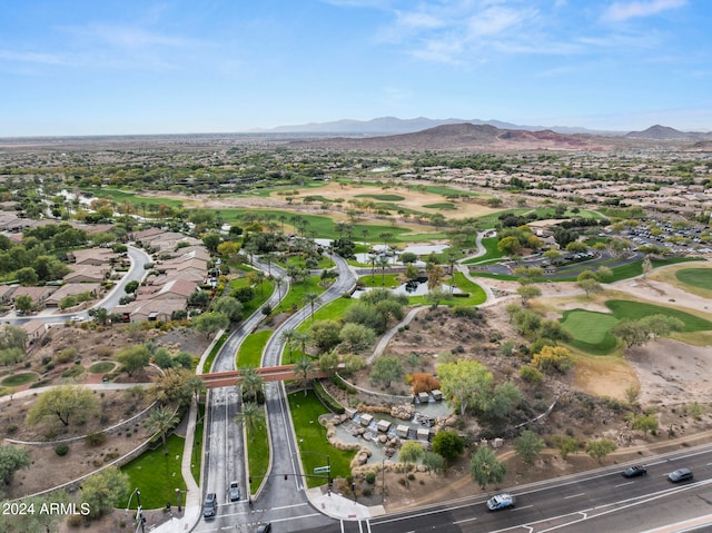 bird's eye view featuring a mountain view