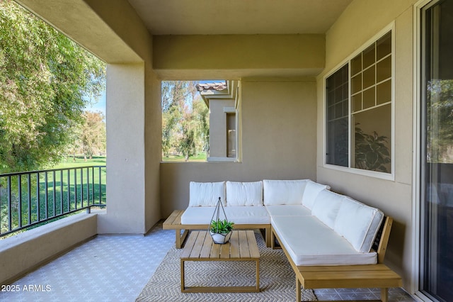 balcony with an outdoor living space