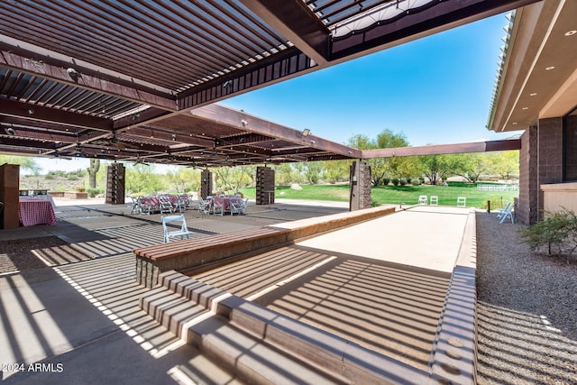 view of patio / terrace with a pergola