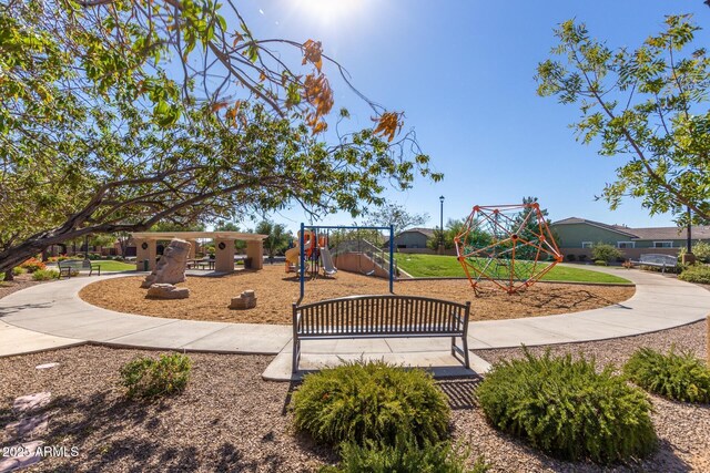 view of community jungle gym