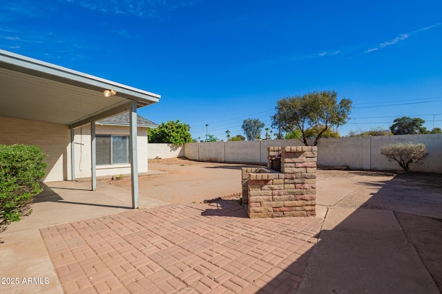 view of patio / terrace featuring a fenced backyard