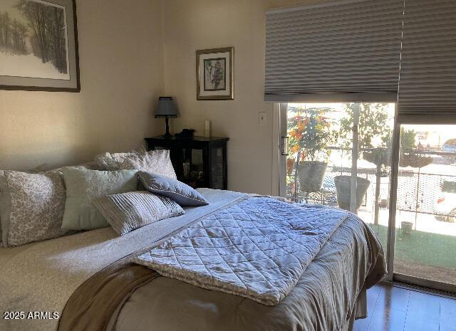 bedroom with access to exterior
