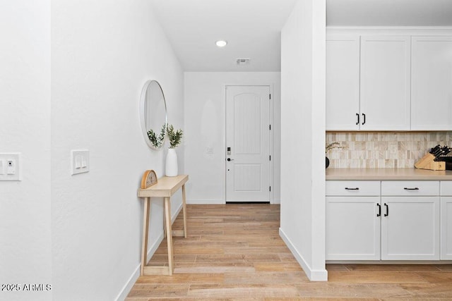 9230 E Scott Ave, Mesa, AZ 85212 - corridor with light wood-style flooring, baseboards, and recessed lighting