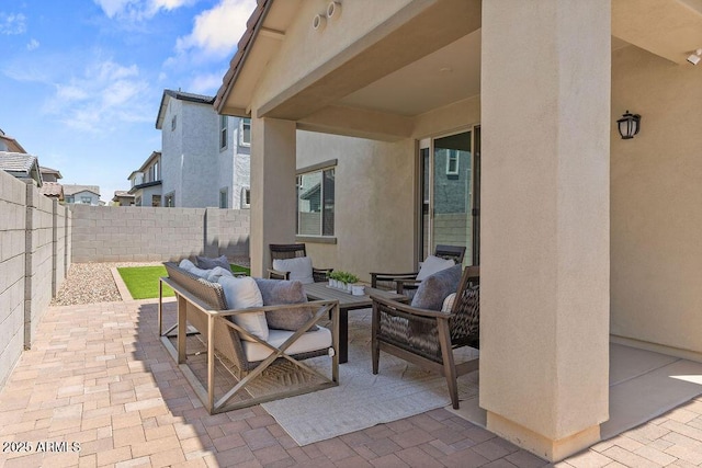 9230 E Scott Ave, Mesa, AZ 85212 - view of patio with a fenced backyard and an outdoor living space