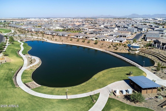 9230 E Scott Ave, Mesa, AZ 85212 - aerial overview of property's location with a water and mountain view and nearby suburban area