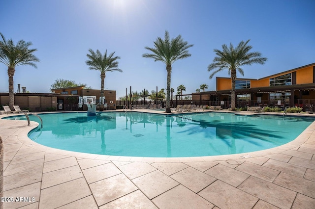 9230 E Scott Ave, Mesa, AZ 85212 - community pool with a patio and fence