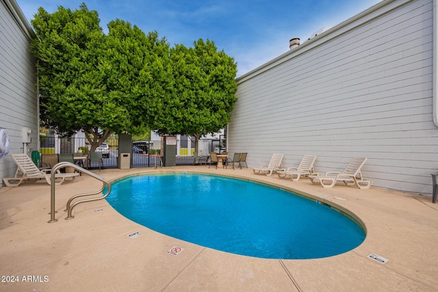 view of pool with a patio area