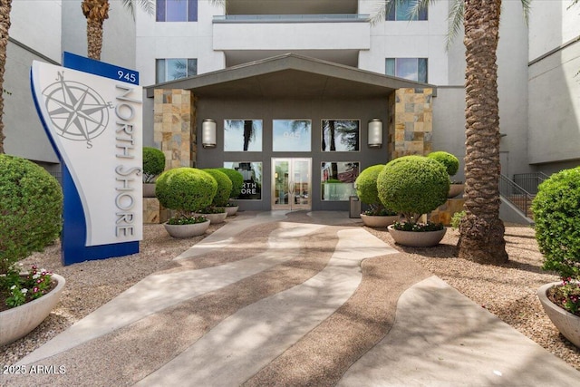 945 E Playa Del Norte Dr Unit 1016, Tempe, AZ 85288 - property entrance featuring french doors, stucco siding, and stone siding