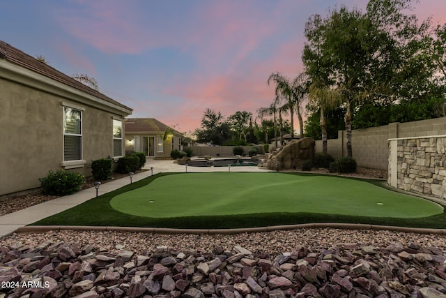 view of community featuring a patio