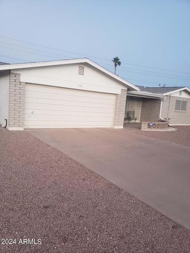 view of front of house featuring a garage