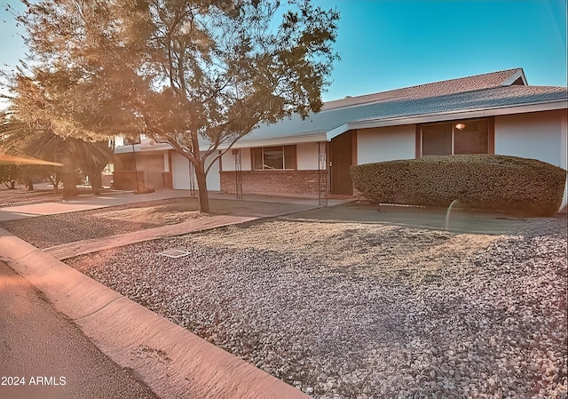 view of front of home