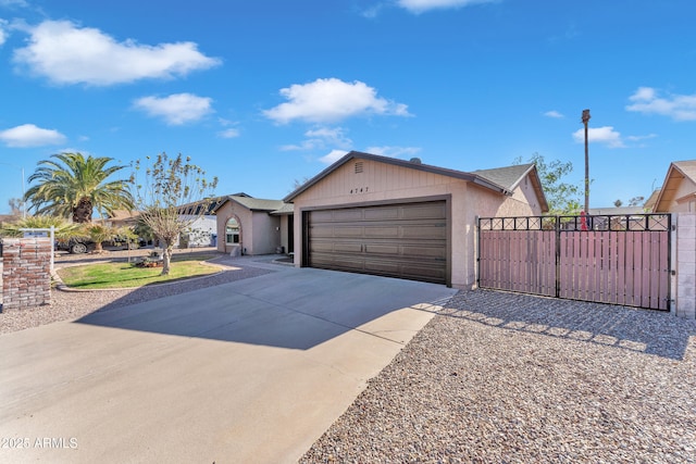 ranch-style house with a garage