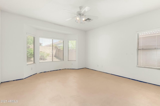 12726 W Charter Oak Rd, El Mirage, AZ 85335 - unfurnished room featuring light carpet, a ceiling fan, and visible vents