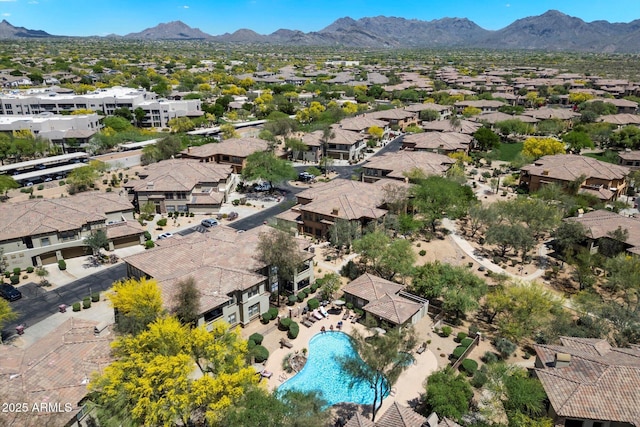 19700 N 76th St Unit 2089, Scottsdale, AZ 85255 - birds eye view of property featuring a mountain view and a residential view