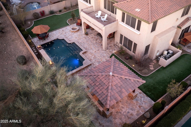 birds eye view of property