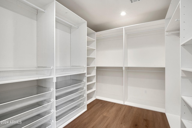 spacious closet featuring wood-type flooring