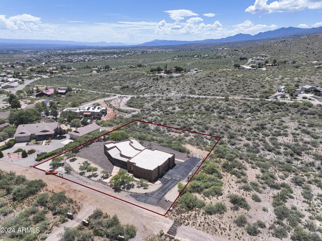 aerial view featuring a mountain view