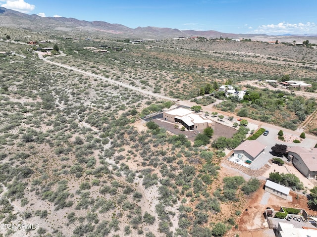 aerial view with a mountain view