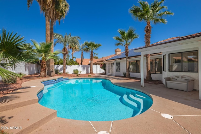 view of pool with a patio