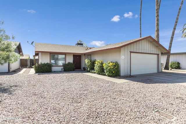 ranch-style house with a garage