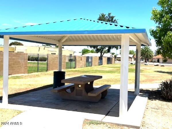 view of patio / terrace with a gazebo