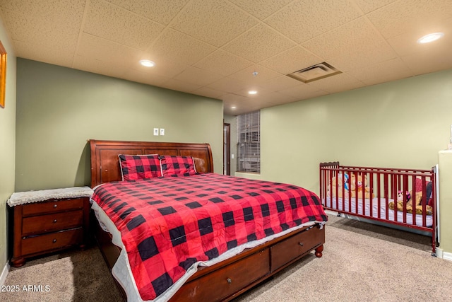 view of carpeted bedroom