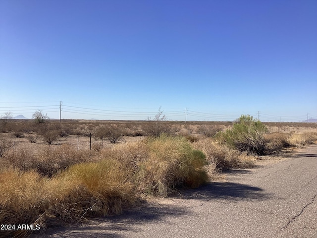 view of street with a rural view