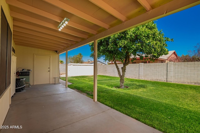 view of patio / terrace with a fenced backyard