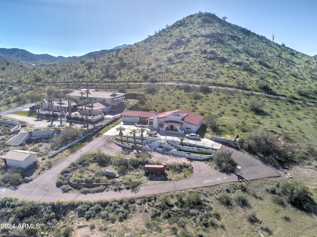 aerial view featuring a mountain view