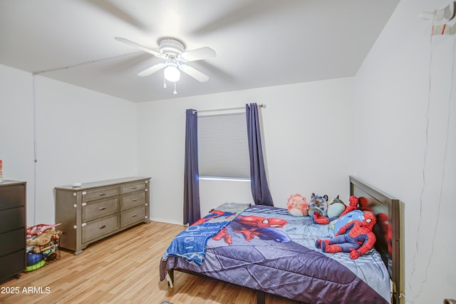 2505 E Desert Cactus St, Phoenix, AZ 85032 - bedroom featuring light wood-style flooring and ceiling fan