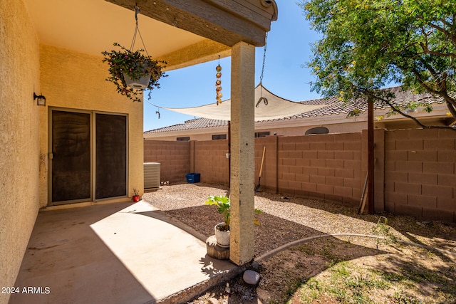 view of patio / terrace with central air condition unit