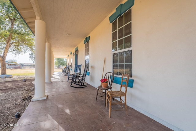 view of patio with covered porch