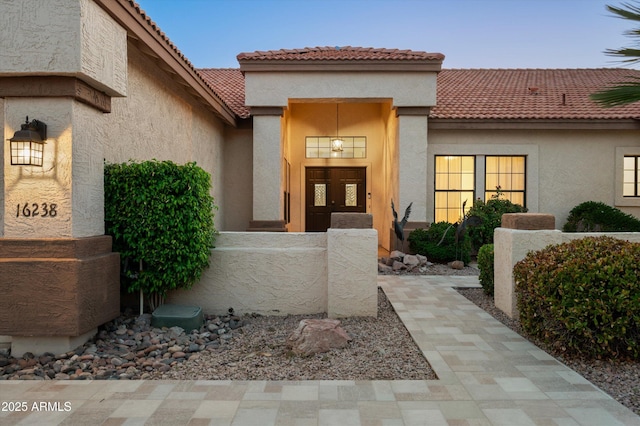 16238 N 58th St, Scottsdale, AZ 85254 - property entrance with stucco siding and french doors