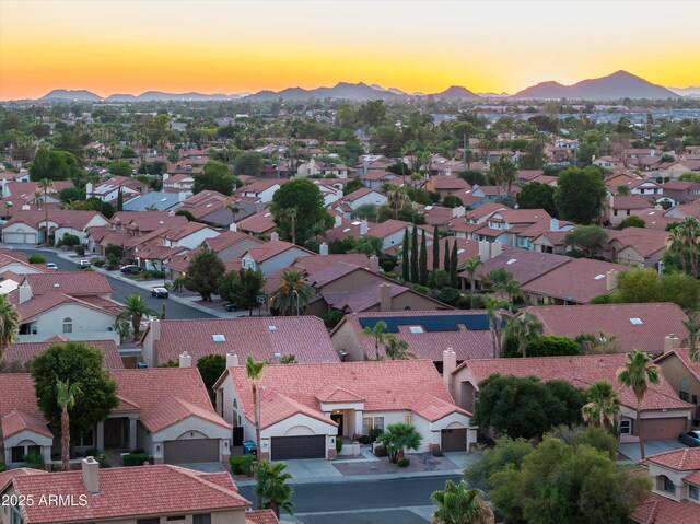 16238 N 58th St, Scottsdale, AZ 85254 - aerial view of residential area with a mountain backdrop