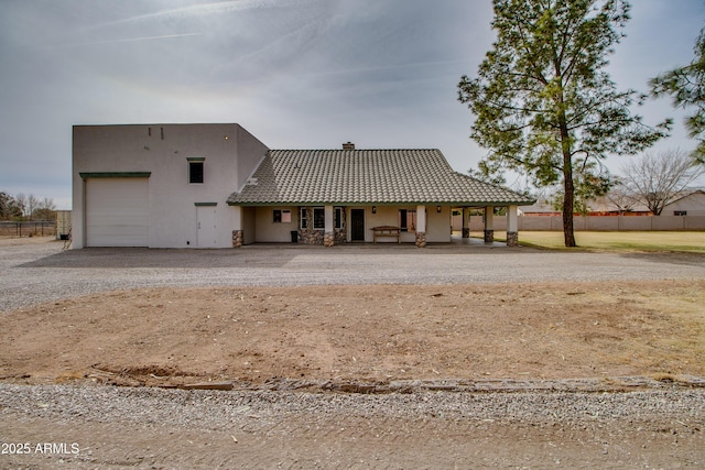 view of front of home featuring a garage